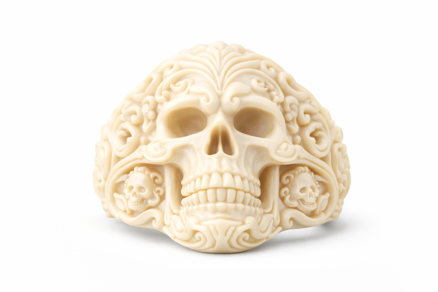 Baroque Skull Ring – Gothic Skeleton Statement Ring