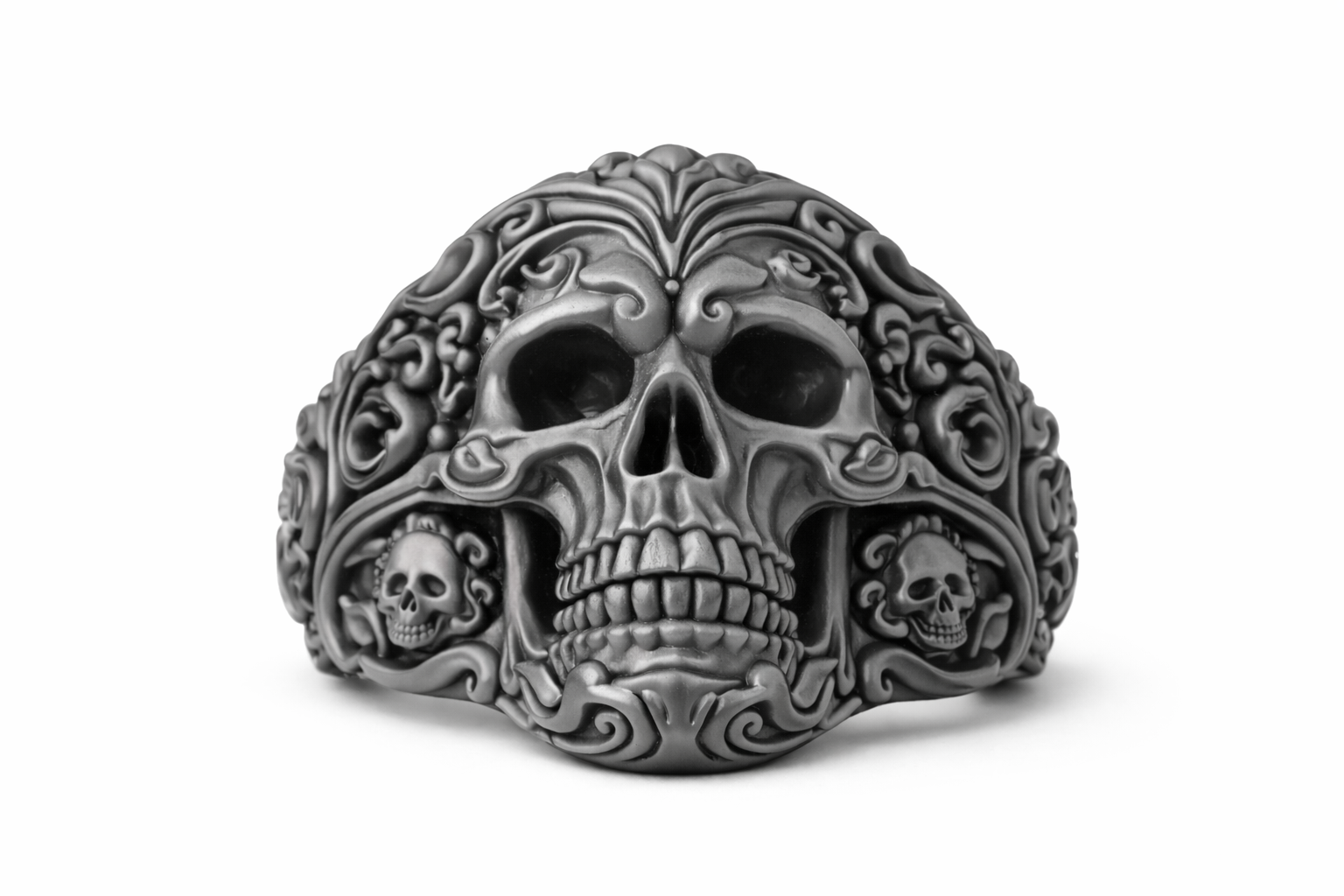 Baroque Skull Ring – Gothic Skeleton Statement Ring