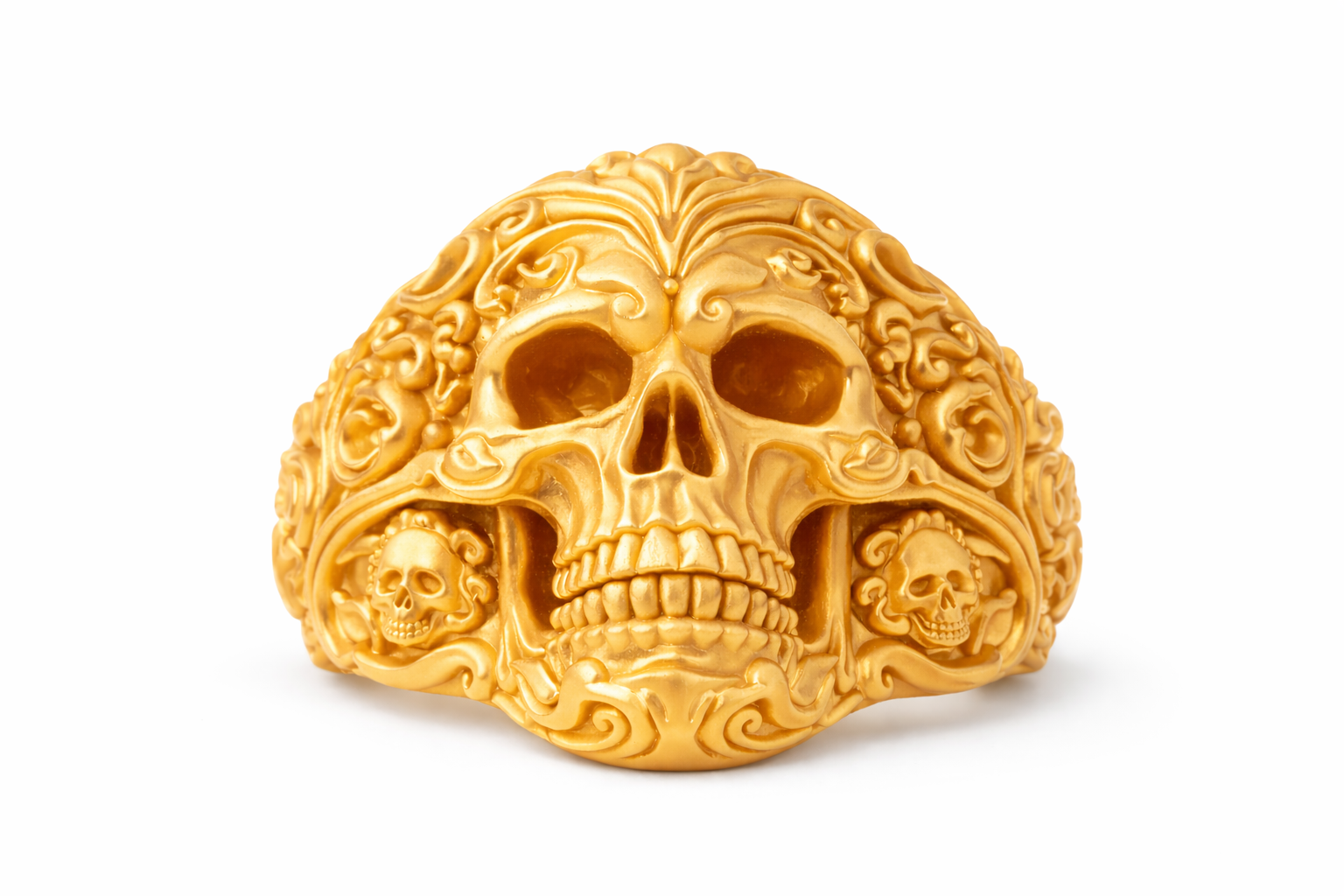 Baroque Skull Ring – Gothic Skeleton Statement Ring