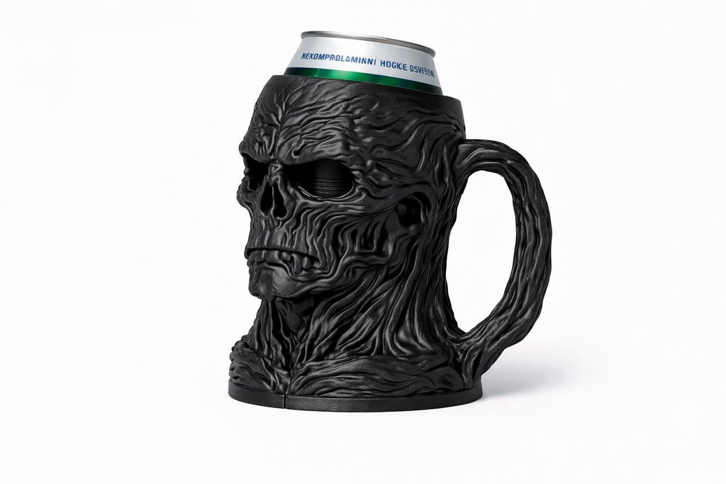 Skull Beer Mug Can Holder – Gothic Skull Drink Holder