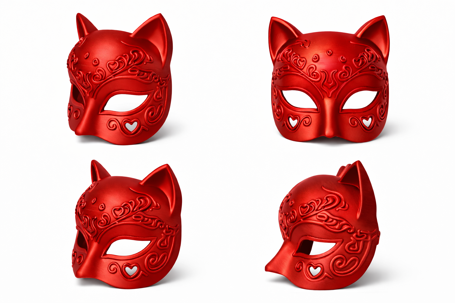 Gothic Cat Mask – Dark Venetian Feline Mask