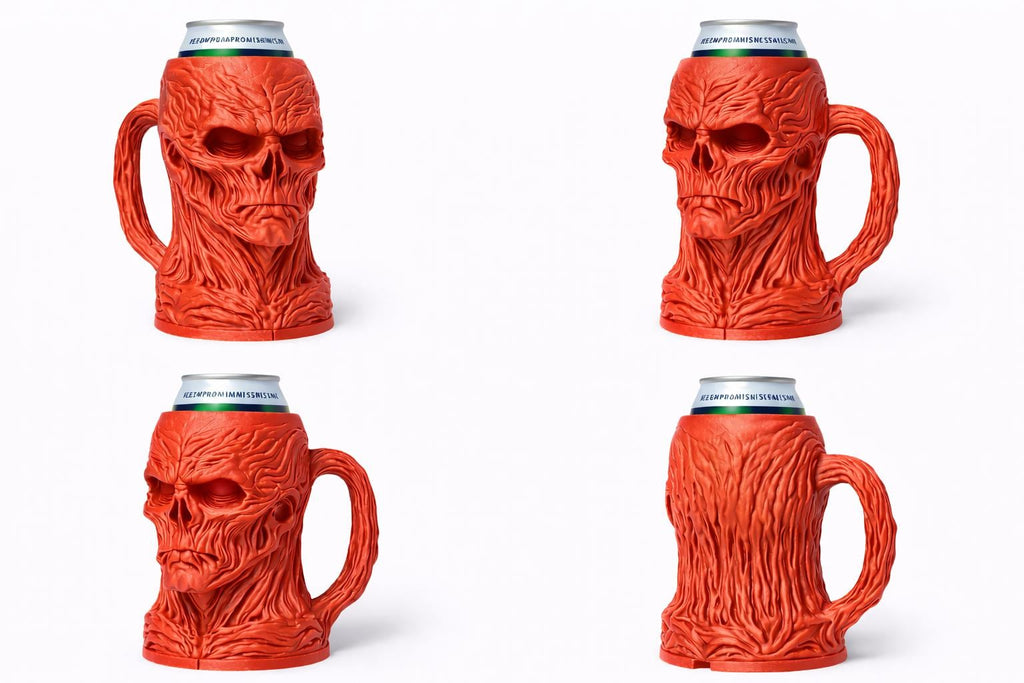 Skull Beer Mug Can Holder – Gothic Skull Drink Holder