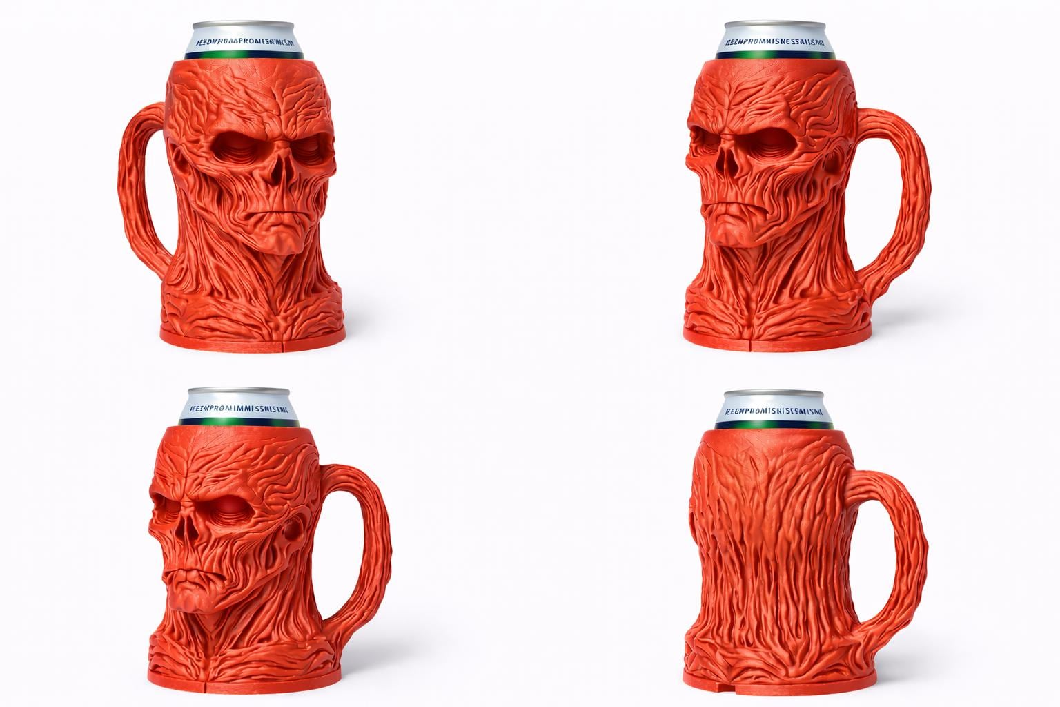 Skull Beer Mug Can Holder – Gothic Skull Drink Holder