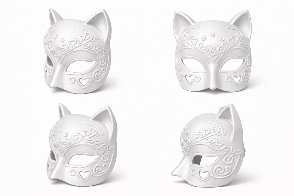 Gothic Cat Mask – Dark Venetian Feline Mask