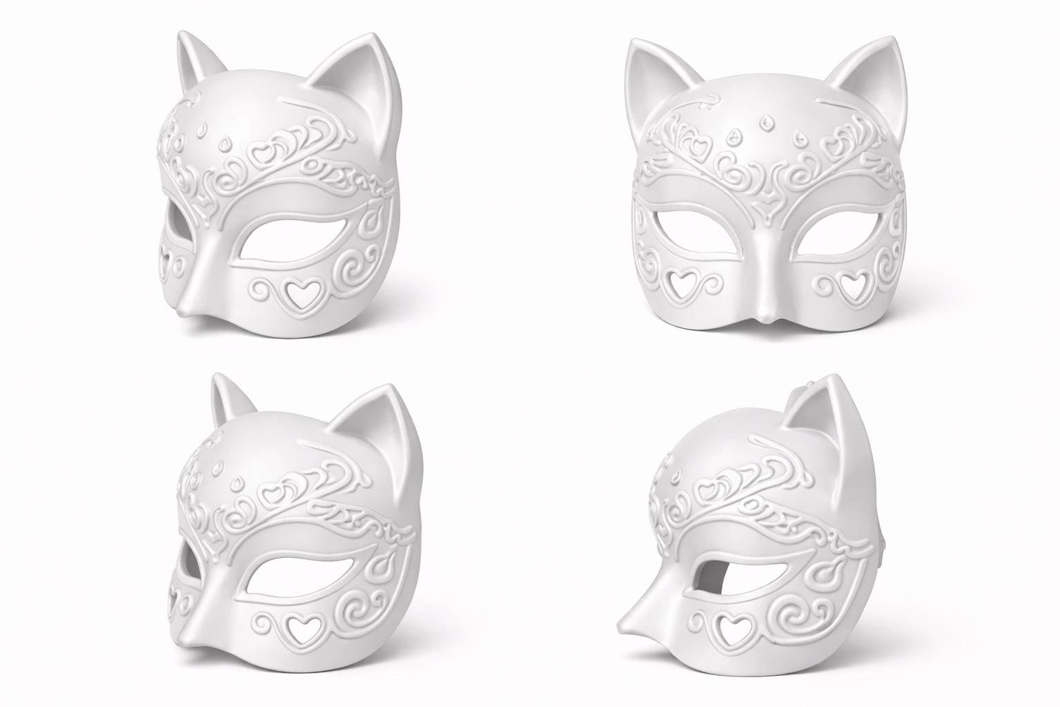 Gothic Cat Mask – Dark Venetian Feline Mask