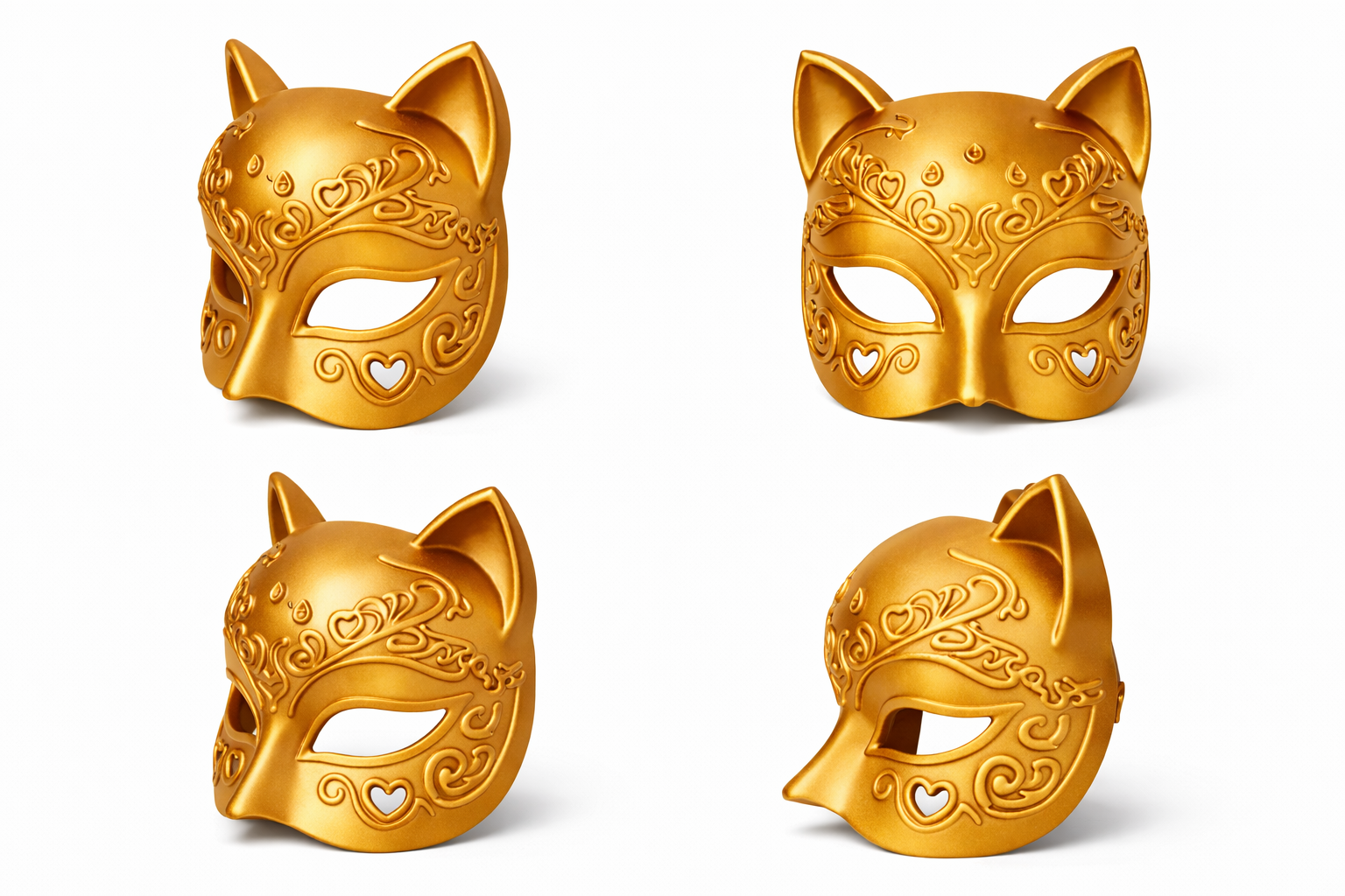 Gothic Cat Mask – Dark Venetian Feline Mask