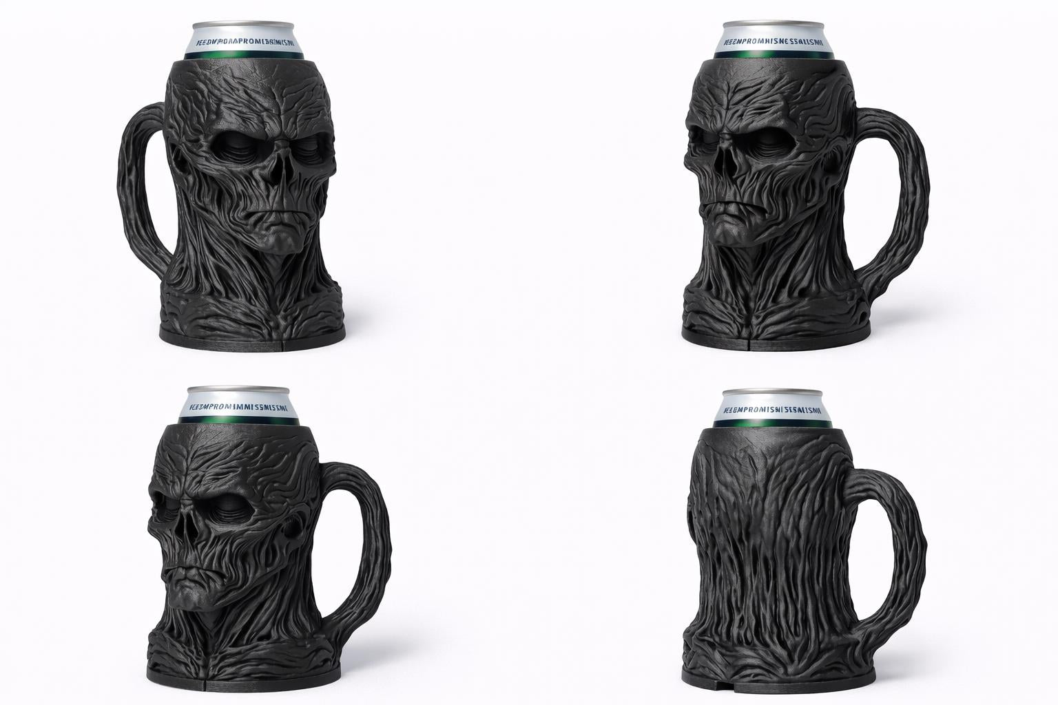 Skull Beer Mug Can Holder – Gothic Skull Drink Holder