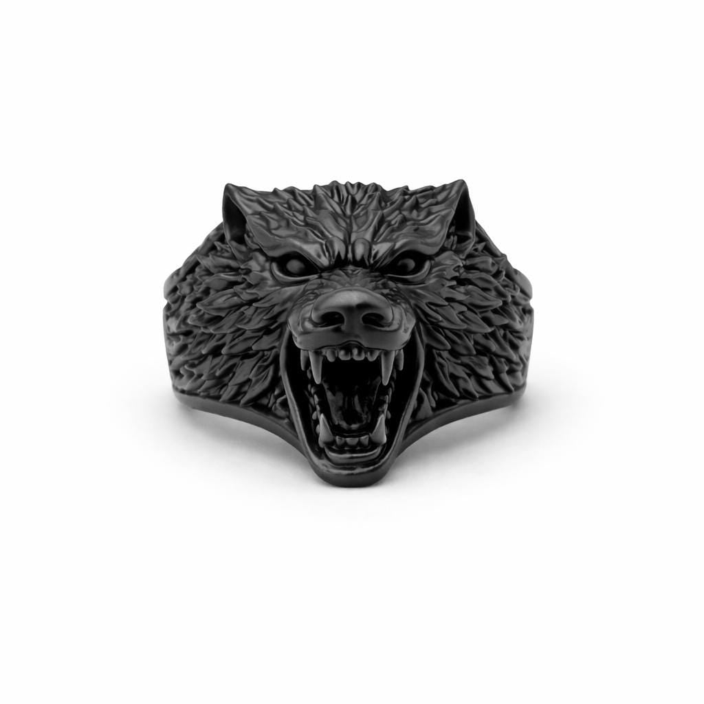 Savage Wolf Ring – Ferocious Alpha Predator Statement Piece
