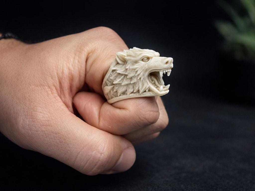 Savage Wolf Ring – Ferocious Alpha Predator Statement Piece