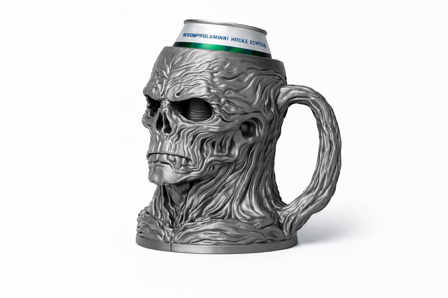 Skull Beer Mug Can Holder – Gothic Skull Drink Holder