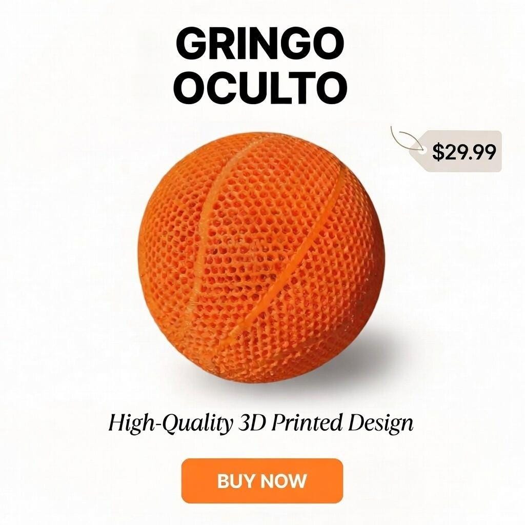 3D Printed Mini Basketball | Sports Fidget Desk Toy
