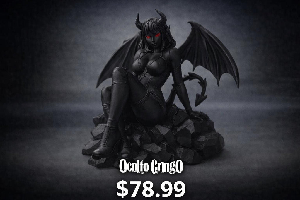 Demon Girl Figurine – Dark Fantasy Succubus Statue