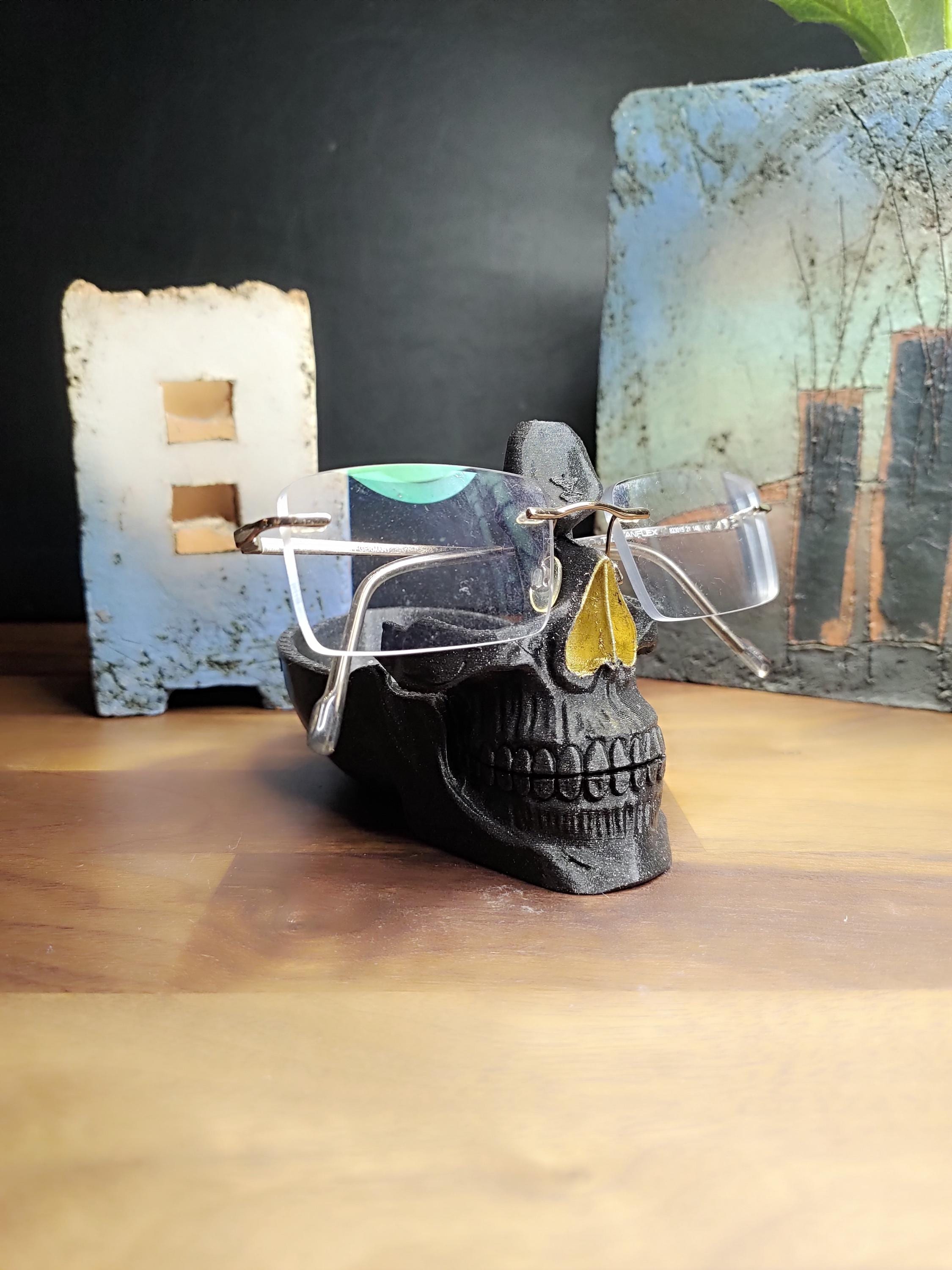 Skull Glasses Holder with Bowl