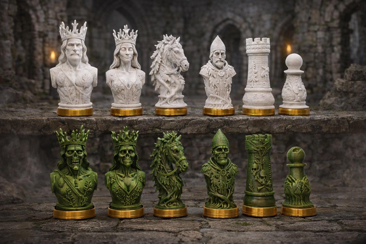 The Undead Dynasty Chess Set – Where Kings Never Die