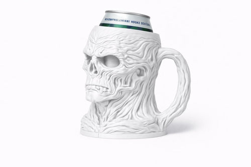3D Printed Gothic Skull Beer Can Holder – Dark Fantasy Decor