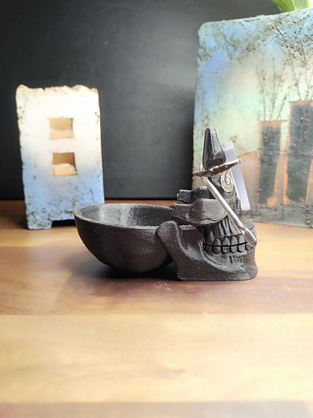 Skull Glasses Holder with Bowl