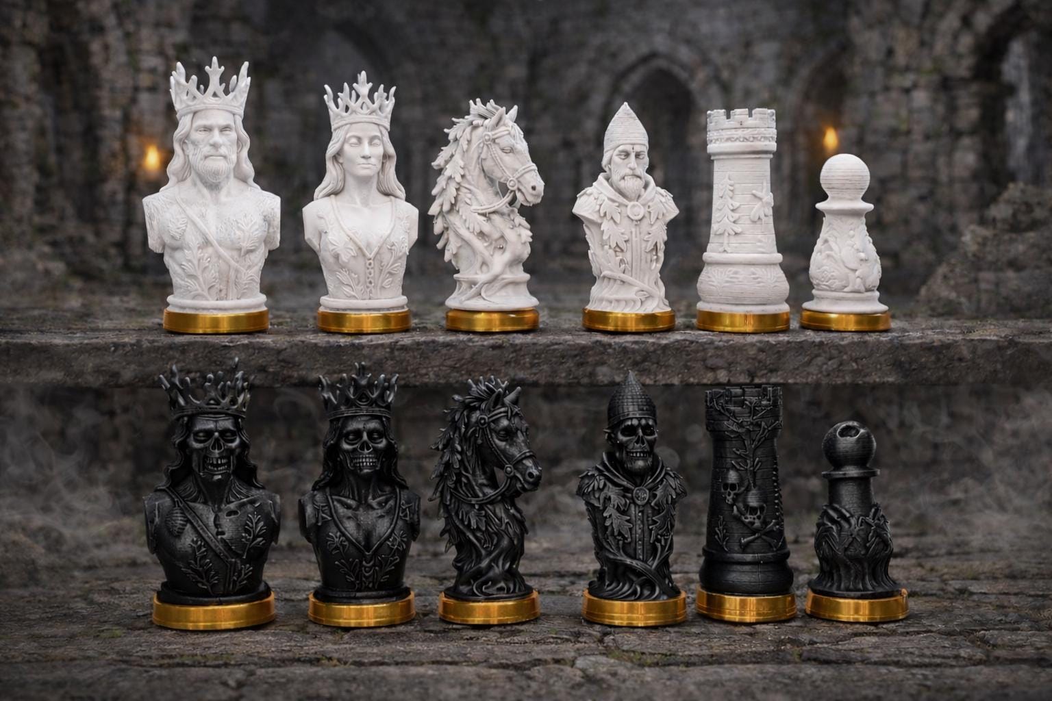 The Undead Dynasty Chess Set – Where Kings Never Die