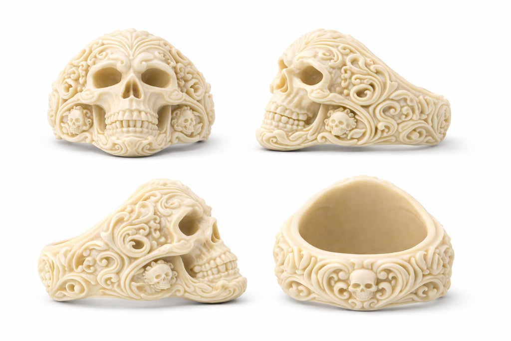 Baroque Skull Ring – Gothic Skeleton Statement Ring