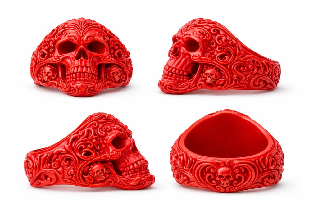 Baroque Skull Ring – Gothic Skeleton Statement Ring